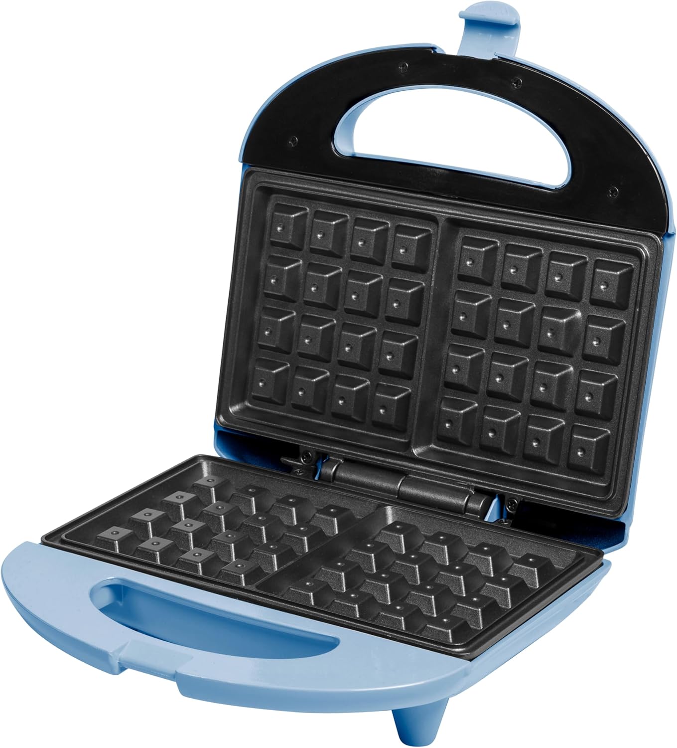 Bestron - Gaufrier rétro 700W, antiadhésif, bleu, pour Bruxelles