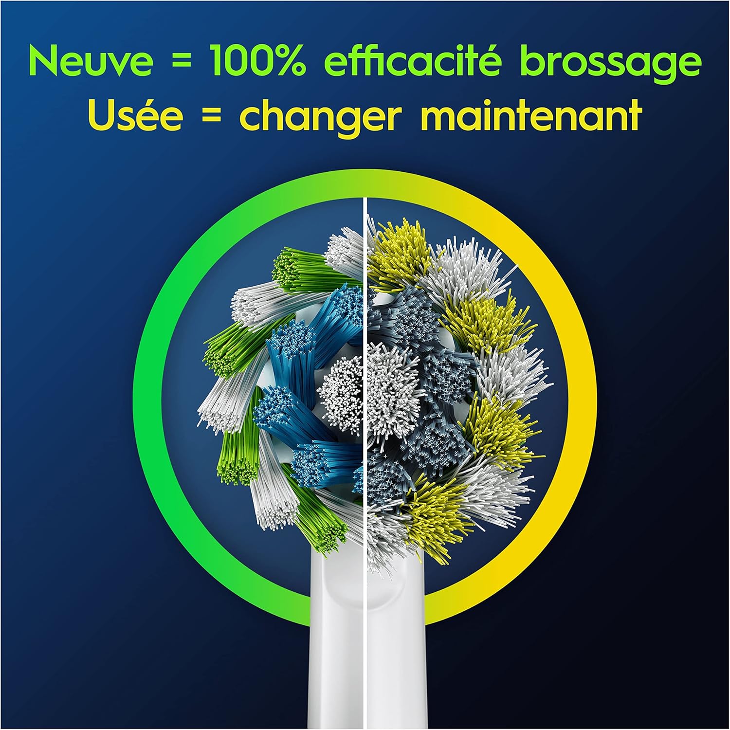 Oral-B - Cross Action Pro - 10 brossettes - nettoyage profond, têtes rondes