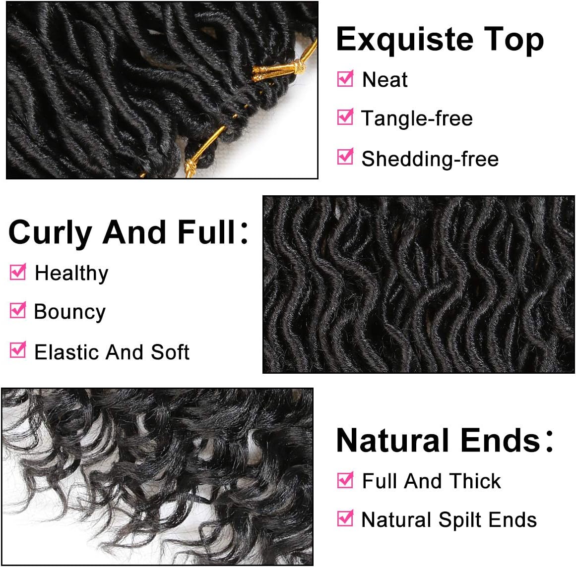 Xtrend - Déesse faux locs 14'' - 6 packs boucles synthétiques tressage T27