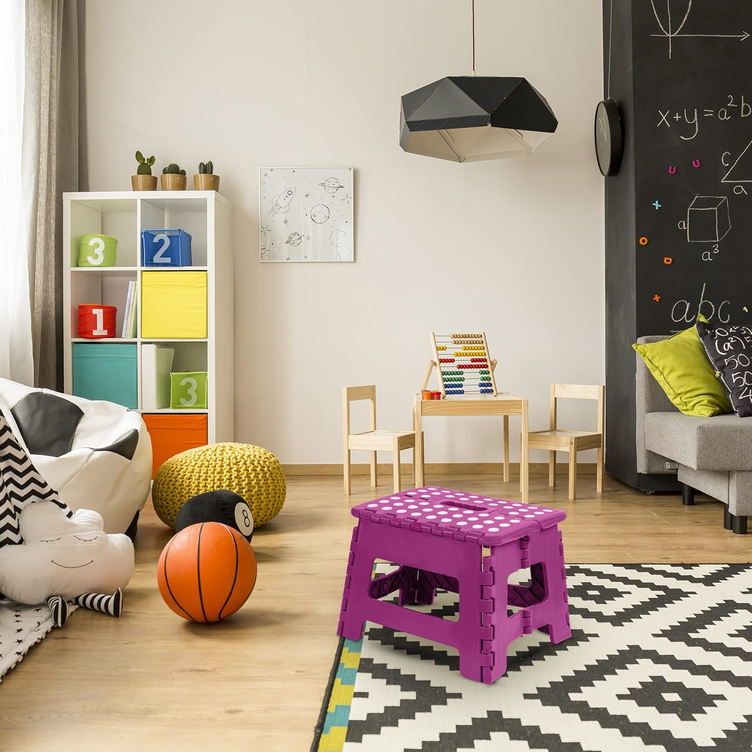 Utopia Home - Tabouret pliant série 23 cm - antidérapant, portable, charge 272 kg