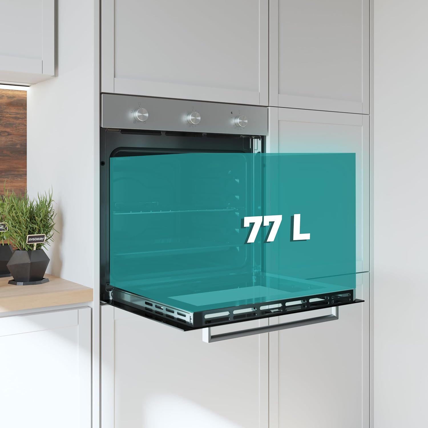 Cecotec - Bolero Hexa, 77L, 2800W, pyrolyse, vapeur, 4 fonctions, C136000