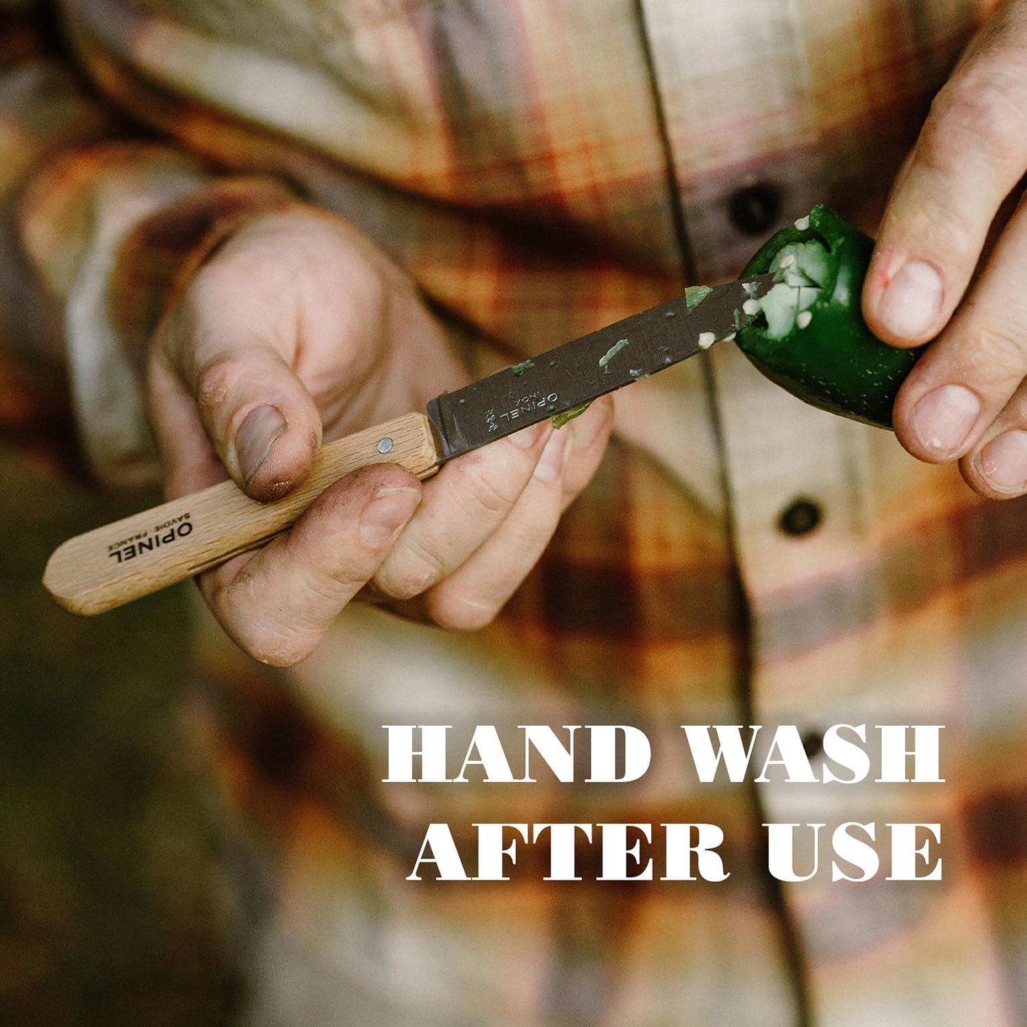 Opinel - set N°112 - 2 couteaux cuisine - lame inox, manche bois