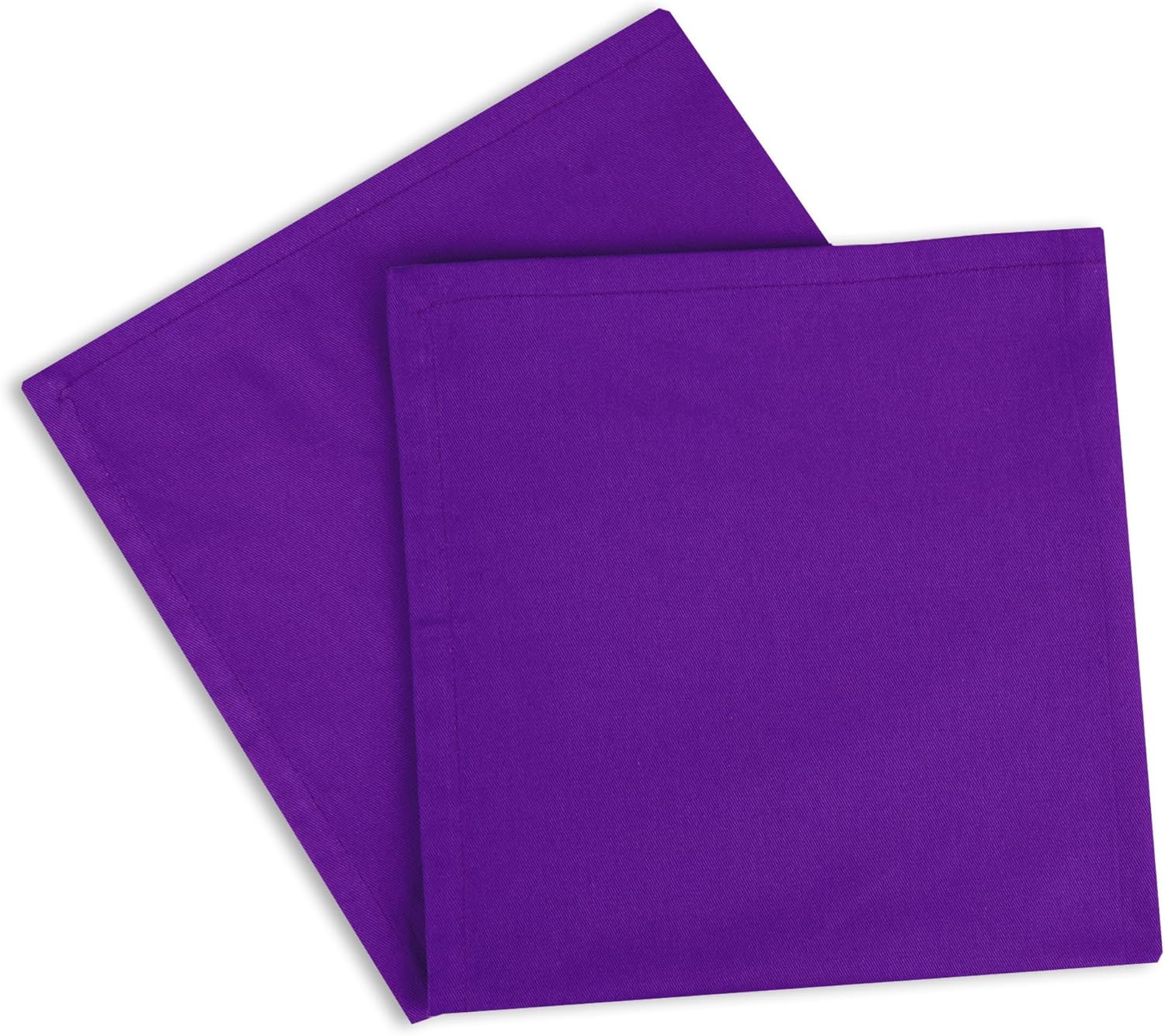 Sweet Needle - serviettes de table surdimensionnées 45x45 cm - coton épais, coins arrondis, lot de 12, violet