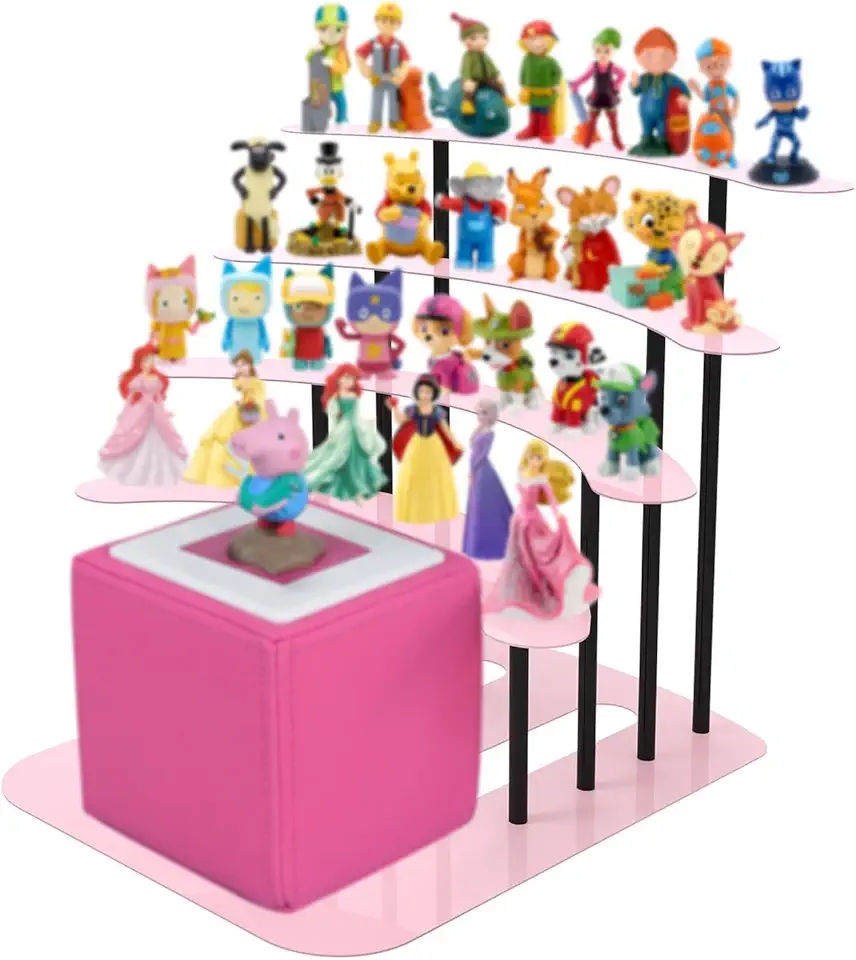 Étagère pour Tonie - présentoir métal, rangement 30-40 figurines, déco chambre enfant, coloris rose