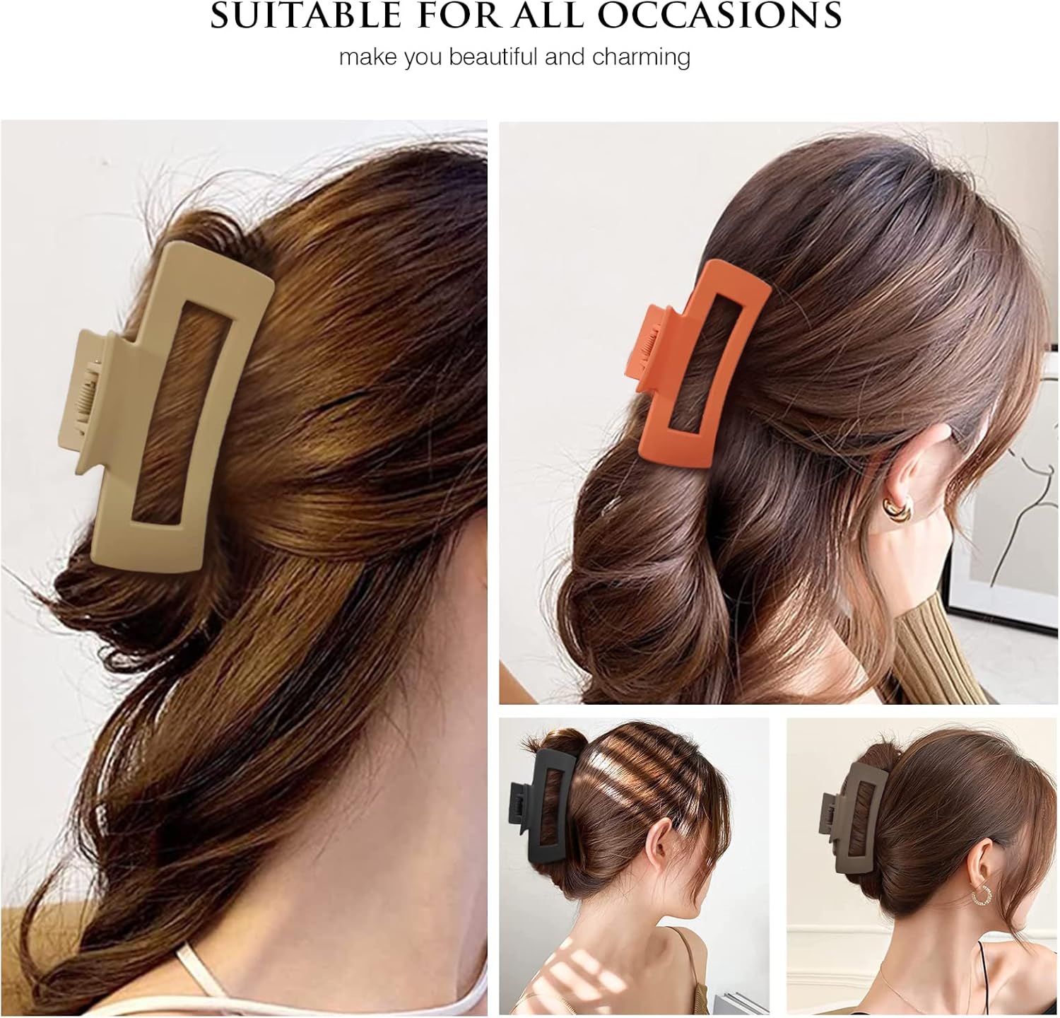 Kavya - Hair Claw Clip-B - 10,5 cm - pince crabe antidérapante épaisse