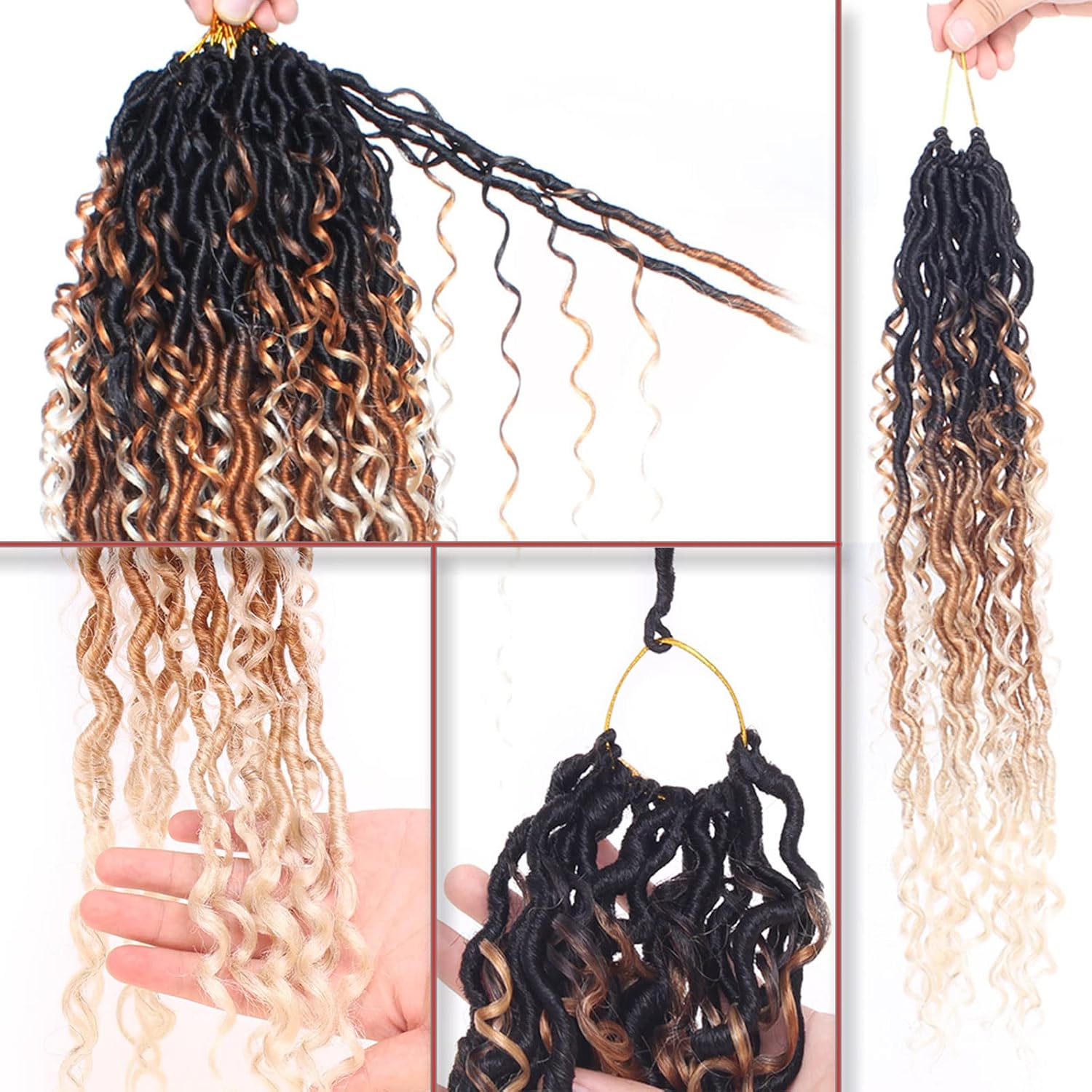 Xtrend - River Faux Locs - 10 pouces - 8 paquets cheveux bouclés T30#