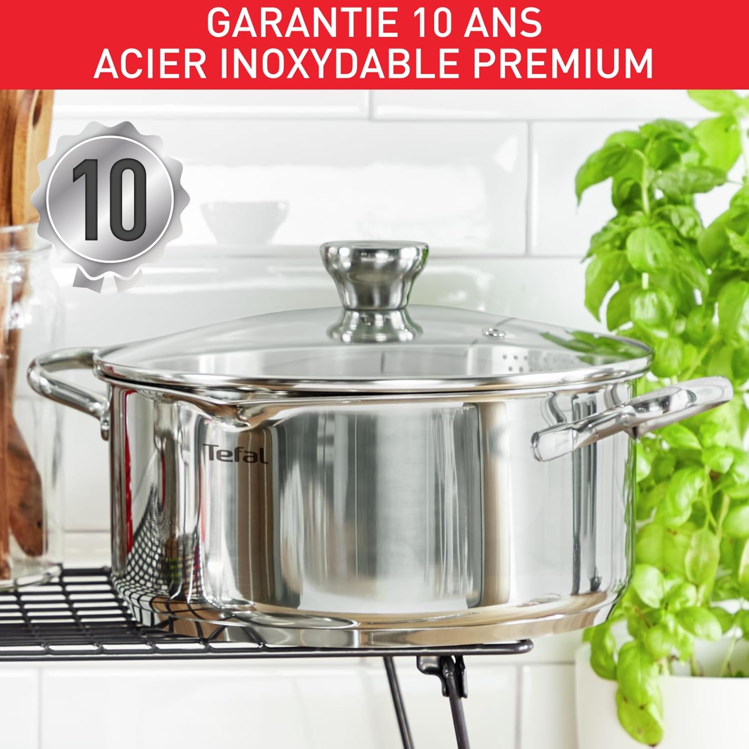 Tefal - Duetto A7054 - faitout 16cm inox induction, couvercle filtrant