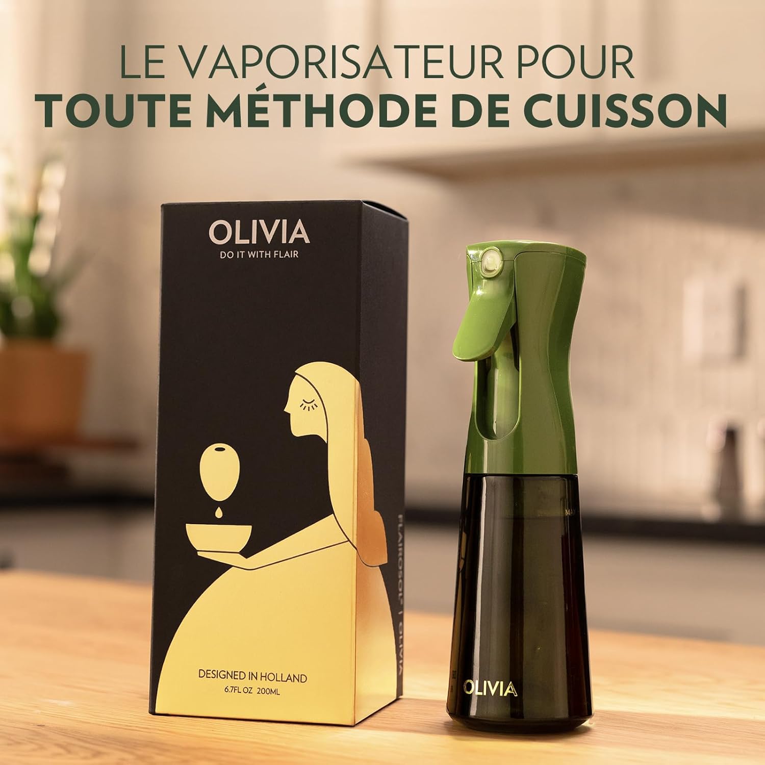 Flairosol - Olivia 200ml - vaporisateur huile verre, spray continu