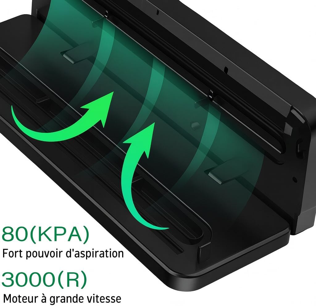 Machine sous vide alimentaire - compact - 4 modes, 85kPa, 10 sacs inclus