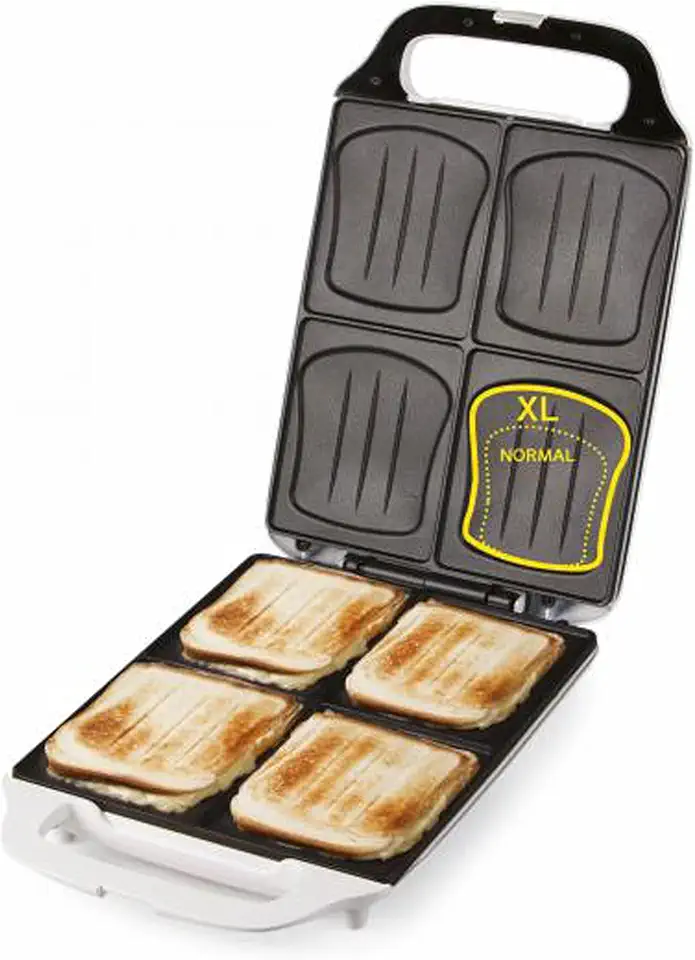 DOMO - Croque Famille XXL - 4 grandes tranches, 1800W, antiadhésif, voyants - DO9064C