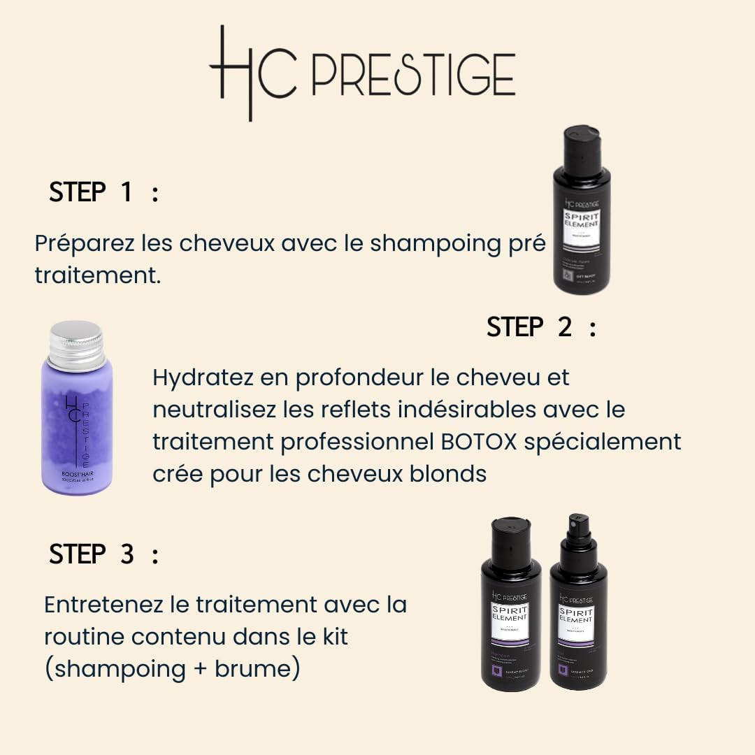 Mini kit botox capillaire - soin blond 4x100ml - hydrate, neutralise jaunes