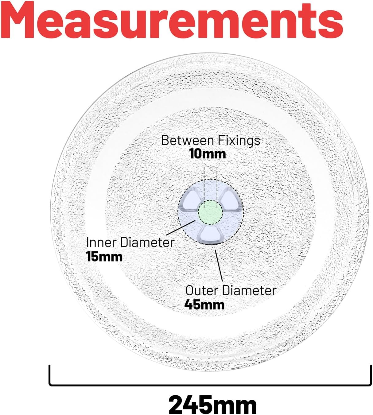 Paxanpax - plateau tournant clair - compatible micro-ondes - PSA001