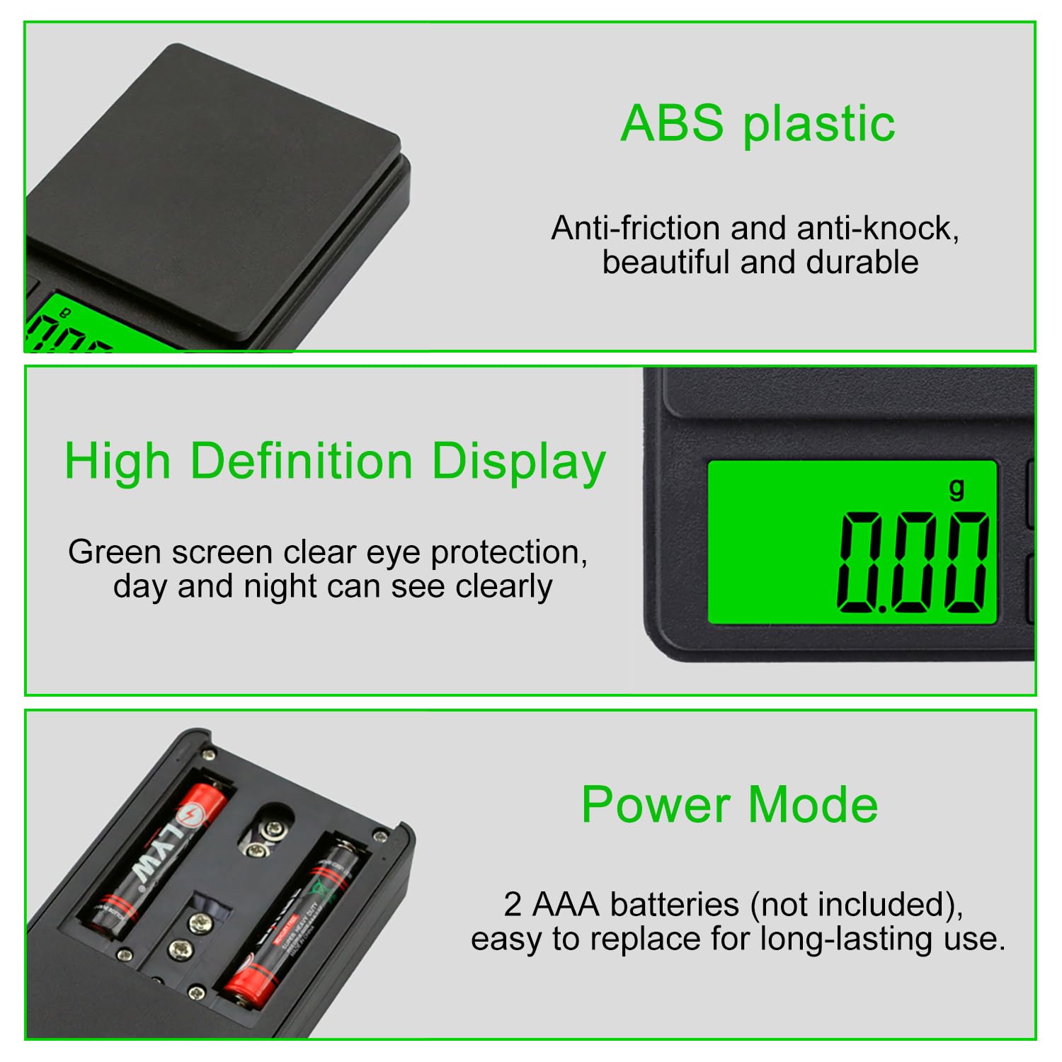 GeekerChip - Balance de cuisine numérique, 0,01-1000g, écran LCD, multifonction