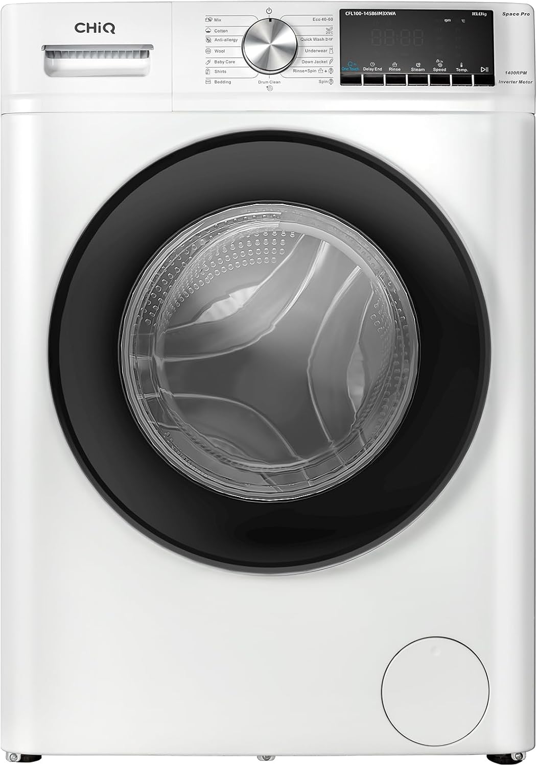 CHiQ - lave-linge Space Pro 10kg, 1400tr/min, IA, vapeur, CFL100-14586IM3XWA