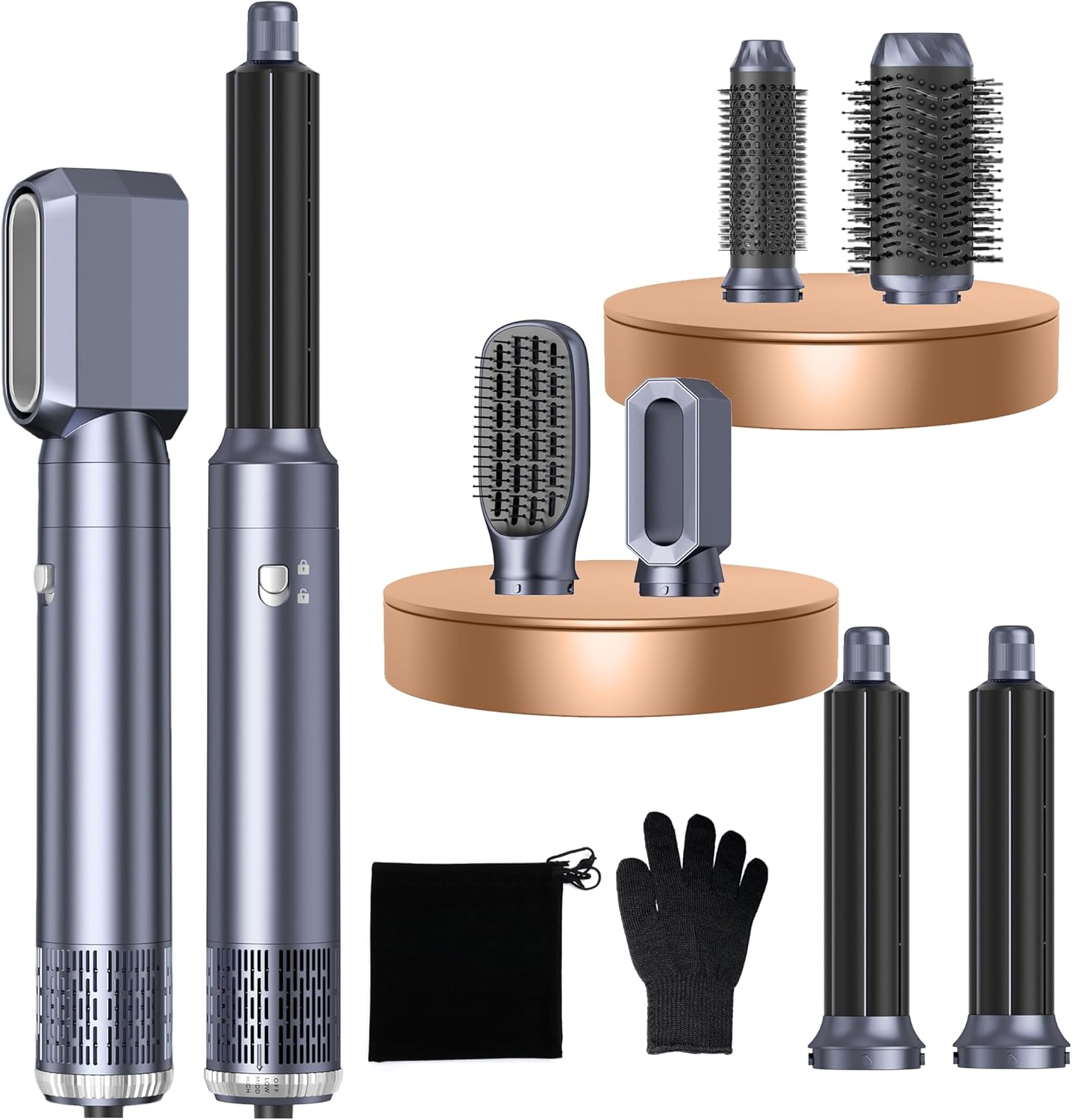 Air Styler Pro - Magic Hair Styler 6 en 1 - 1000W - Brosse soufflante, boucleur, brushing