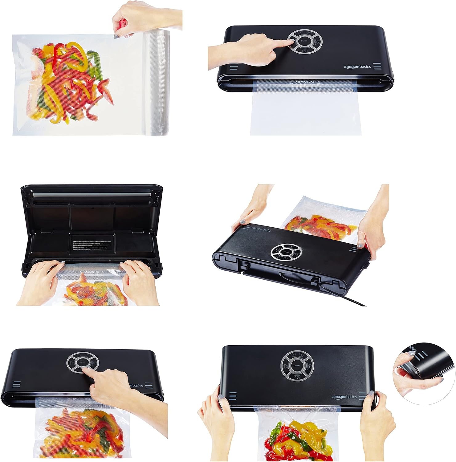 Amazon Basics - scelleuse sous vide 30 cm - automatique avec 10 sacs
