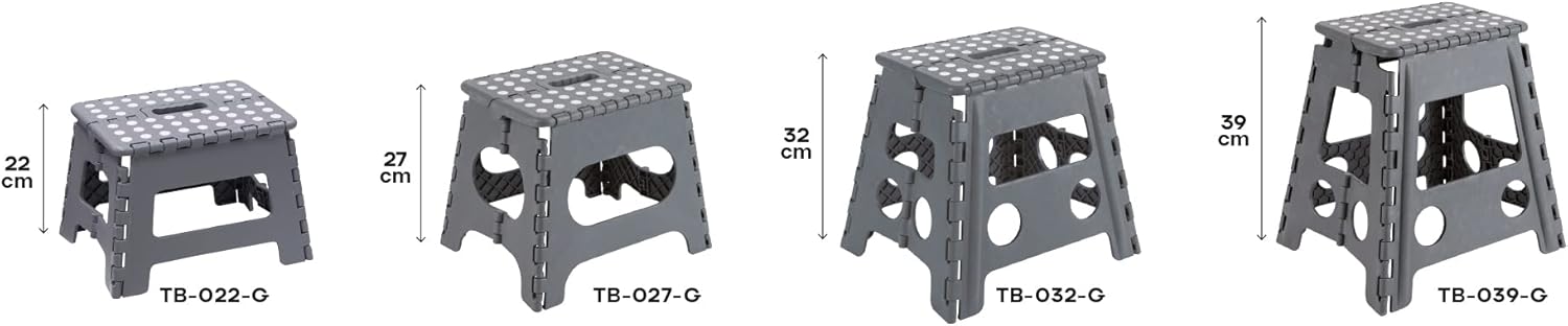 Arregui - tabouret pliant multiusage - 22 cm - marchepied compact TB-022-G