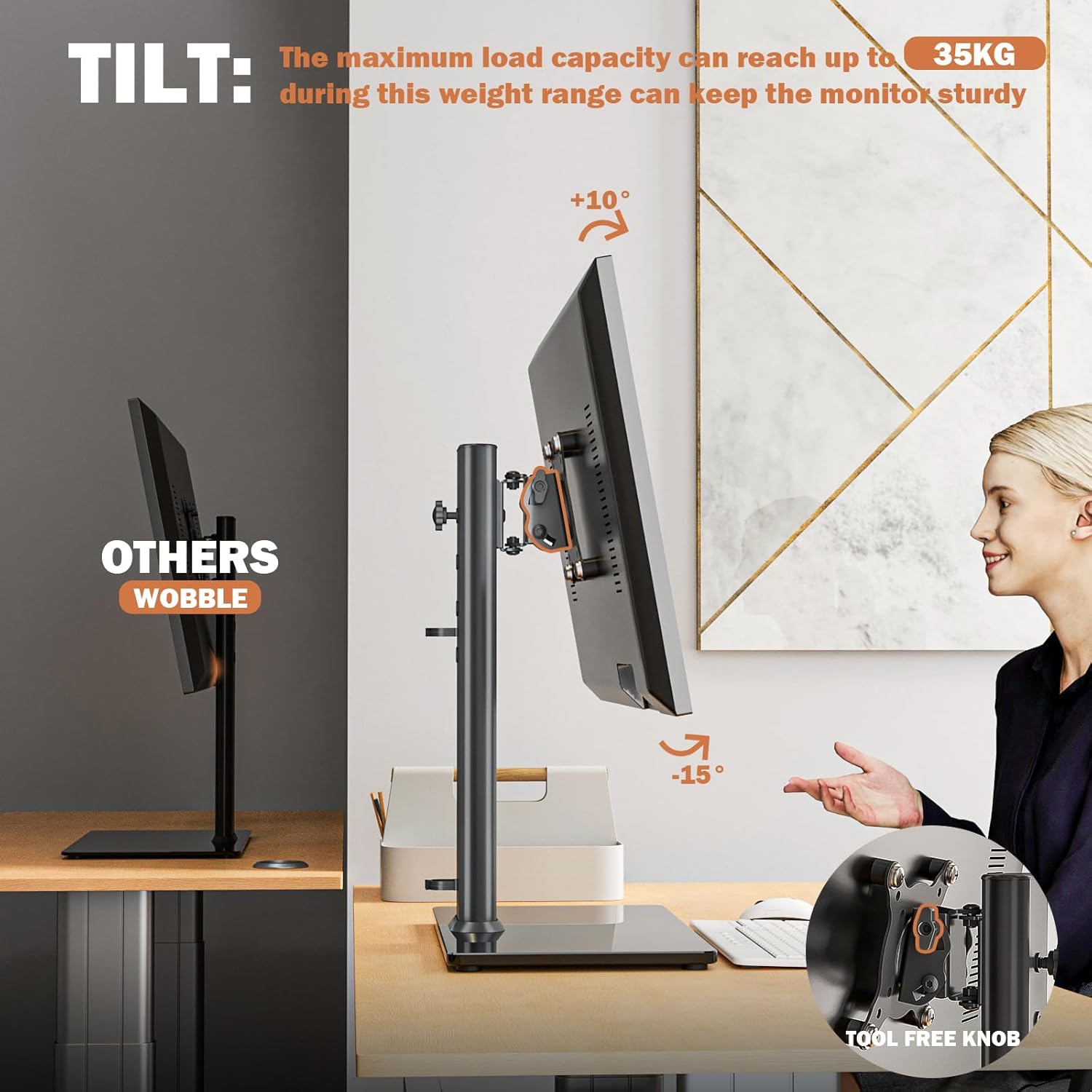 Support de Bureau - pivot & hauteur réglable - 13