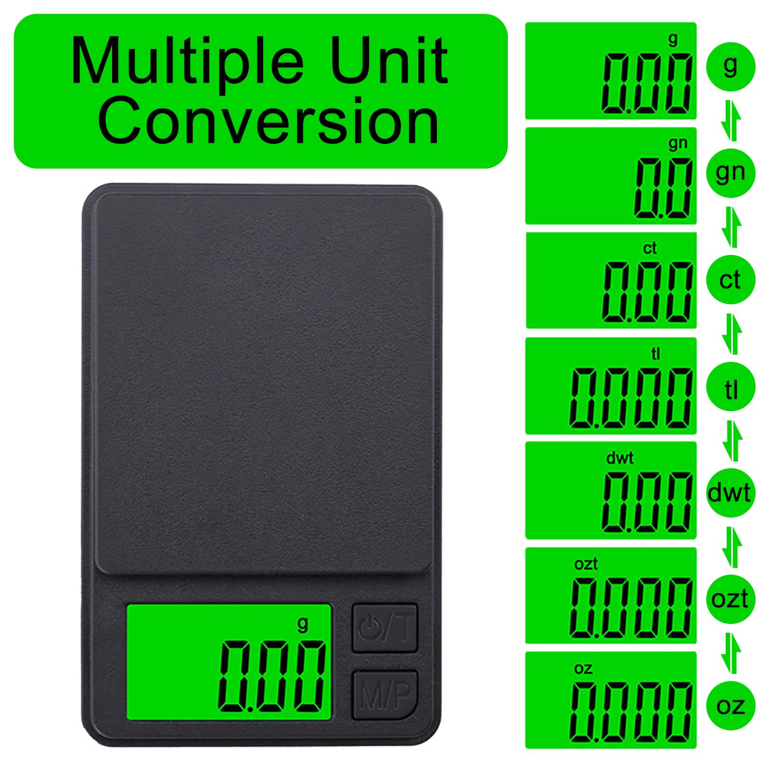 GeekerChip - Balance de cuisine numérique, 0,01-1000g, écran LCD, multifonction