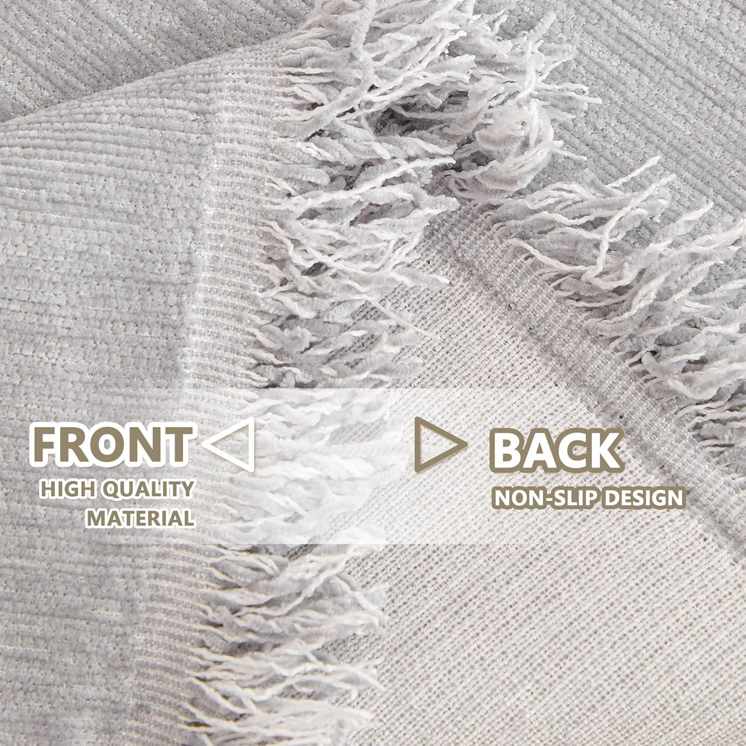 MYSKY HOME - housse canapé - 180x260cm - anti-rayures, gris clair