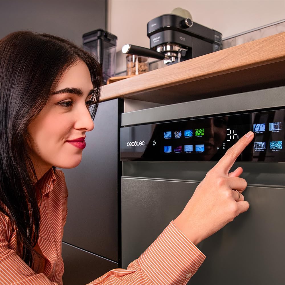 Cecotec - Bolero Aguazero (série 6210) - 60cm - 15 couverts, Classe D, écran FullColor, Dual Zone, Aquastop, plateau rég