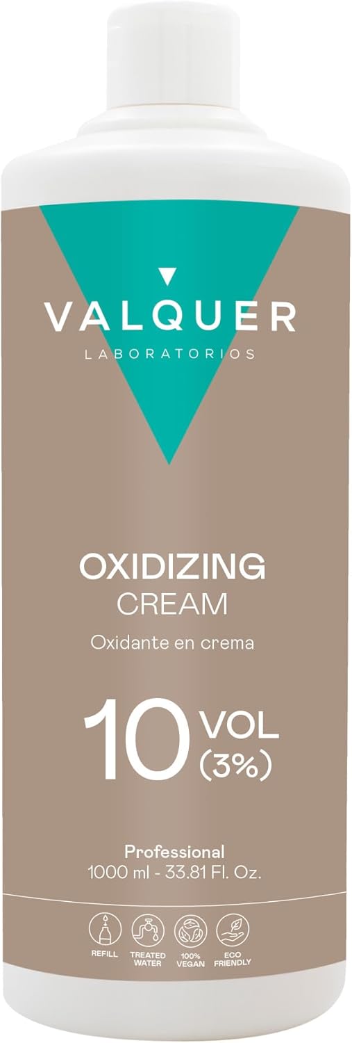 Valquer - Eau Oxygénée Crème 1L - 10 volumes, 3%, vegan, cheveux