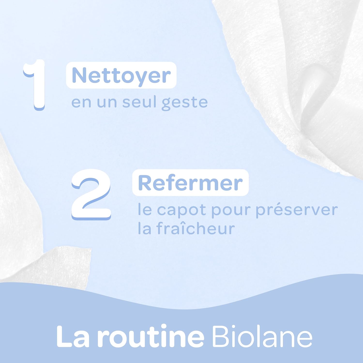 Biolane - Lingettes bébé Lot 12x75 - 900pcs, doux sans rinçage