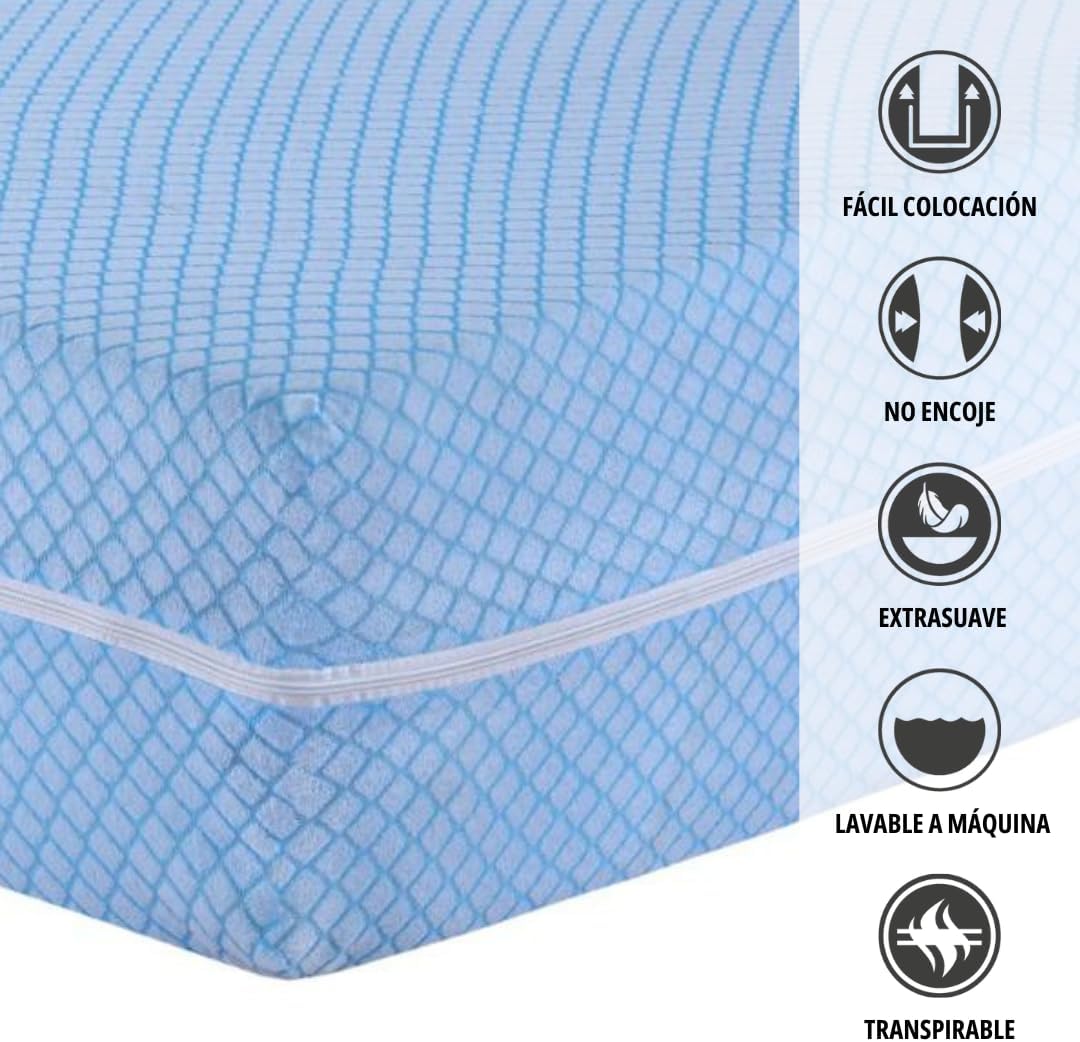 Degrees Home - Teide - 160 cm - housse matelas zippée, anti-acariens, respirante