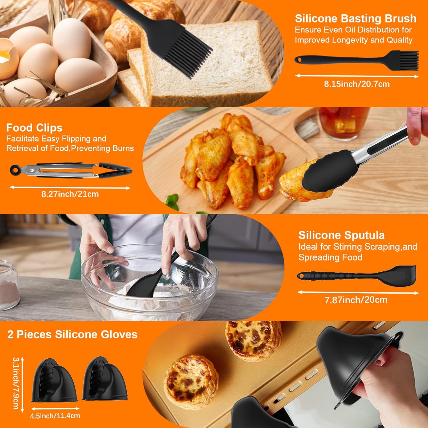 Accessoires Air Fryer - silicone réutilisable, racks, paniers, pour Cosori 10L