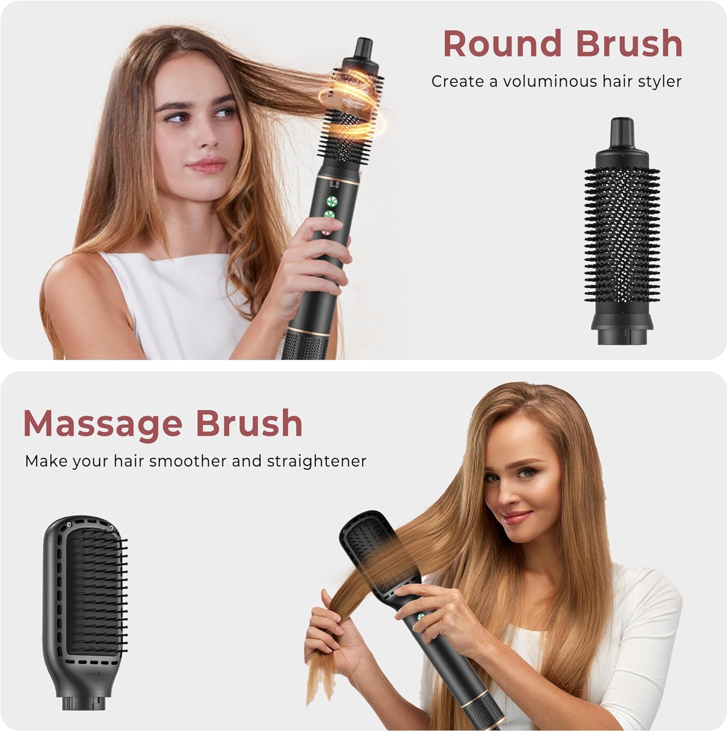 Brosse coiffante 7 en 1 - cheveux - 110000 TR/MIN - 20m/s, séchage, boucle, volume