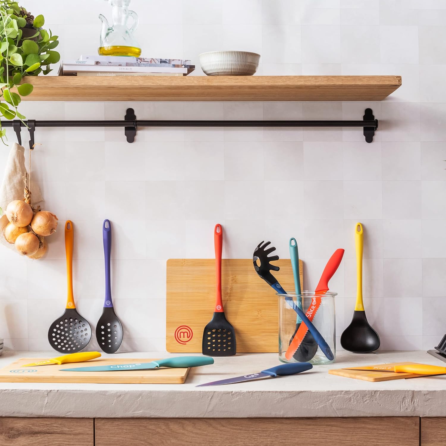 MasterChef - Set couteaux cuisine 5 pcs - inox multicolore, résistants