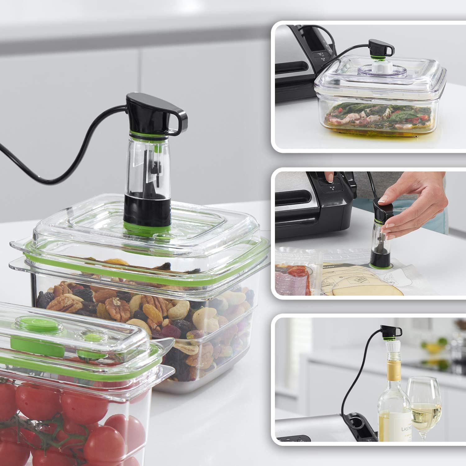 FoodSaver - Machine sous vide FFS017X - compartiment rouleau, coupe, fonction marinade, sacs et adaptateur inclus - FFS0