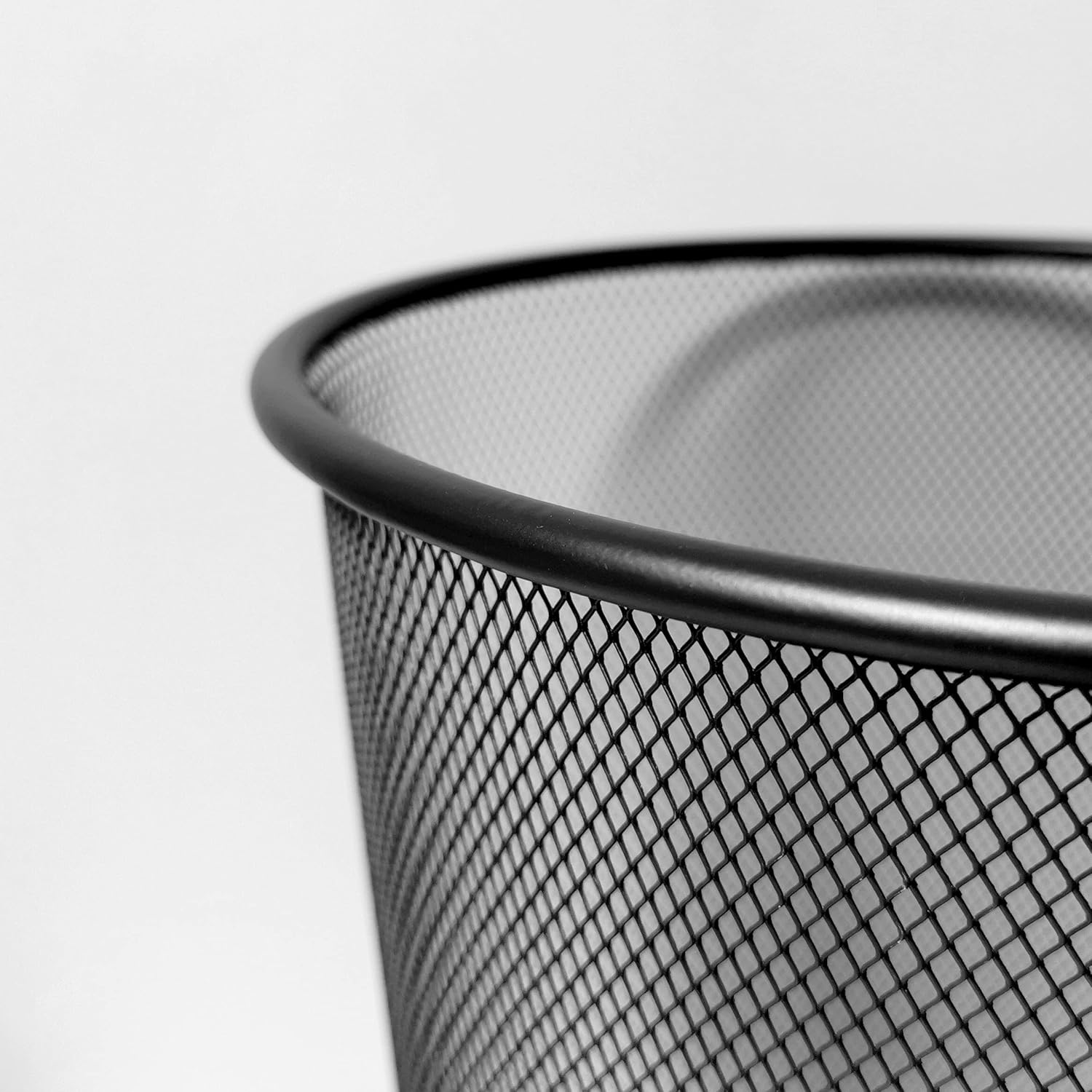 D.RECT - métal maille - 19L - corbeille ronde XXL, noire
