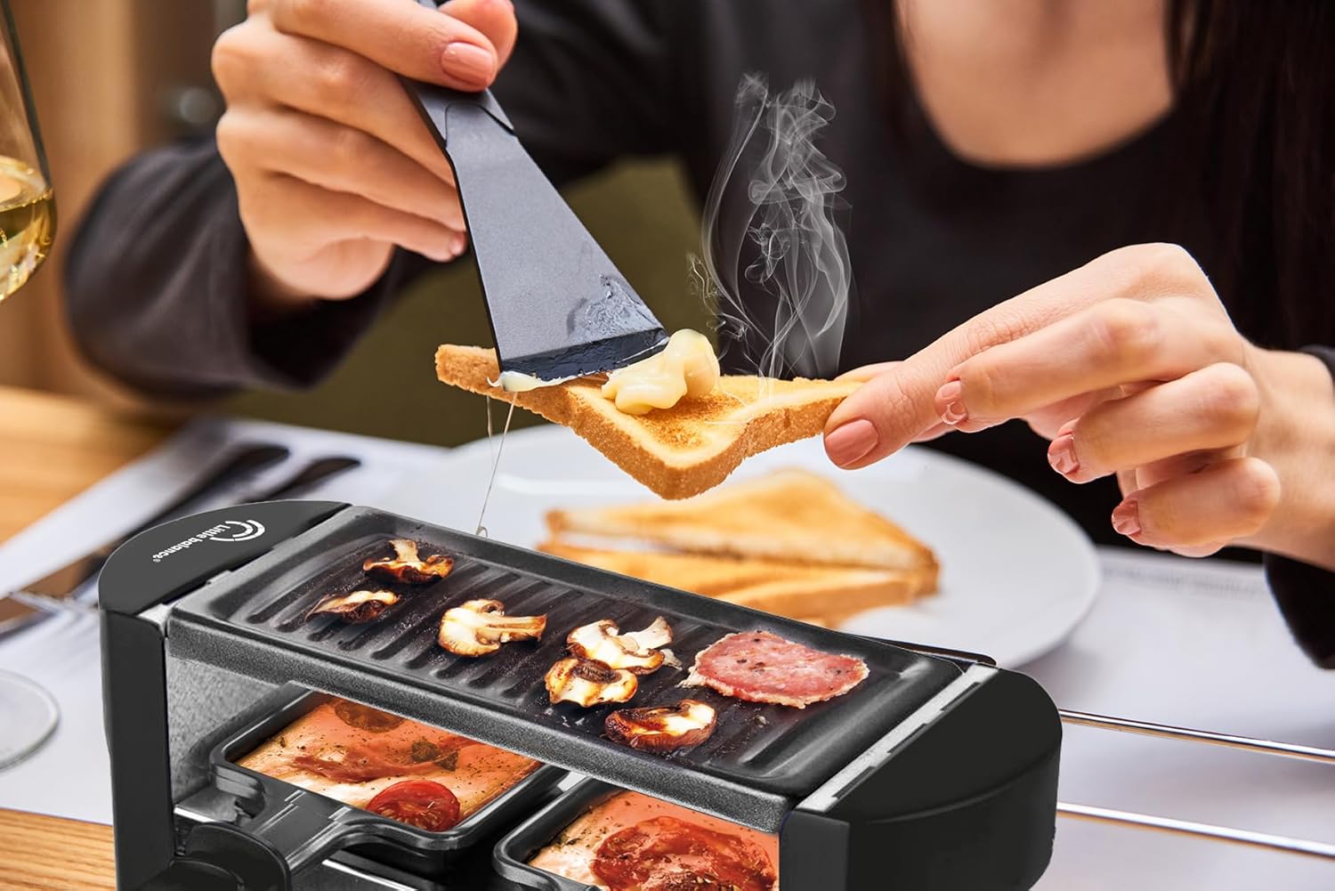 Little Balance - Raclette Jura 2 - 1-2 pers, antiadhésif, 320W - 8559