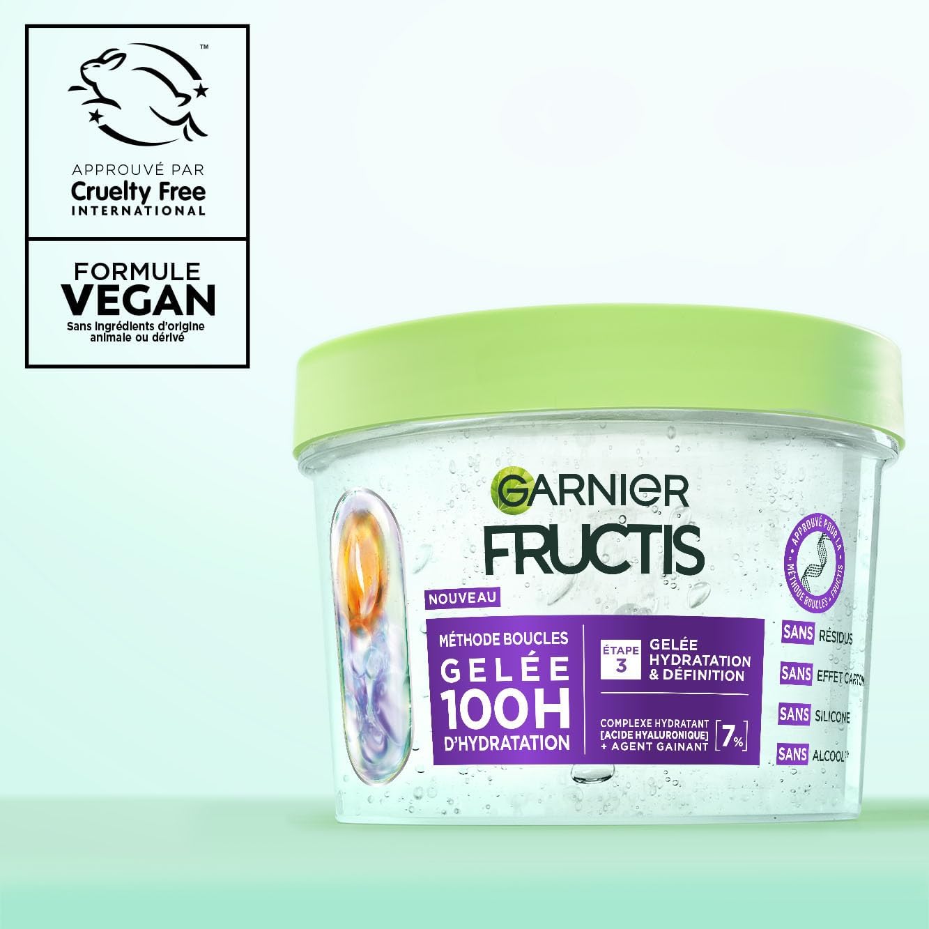 Garnier - Fructis Méthode Boucles - 370ml - gelée hydratante et définissante cheveux bouclés