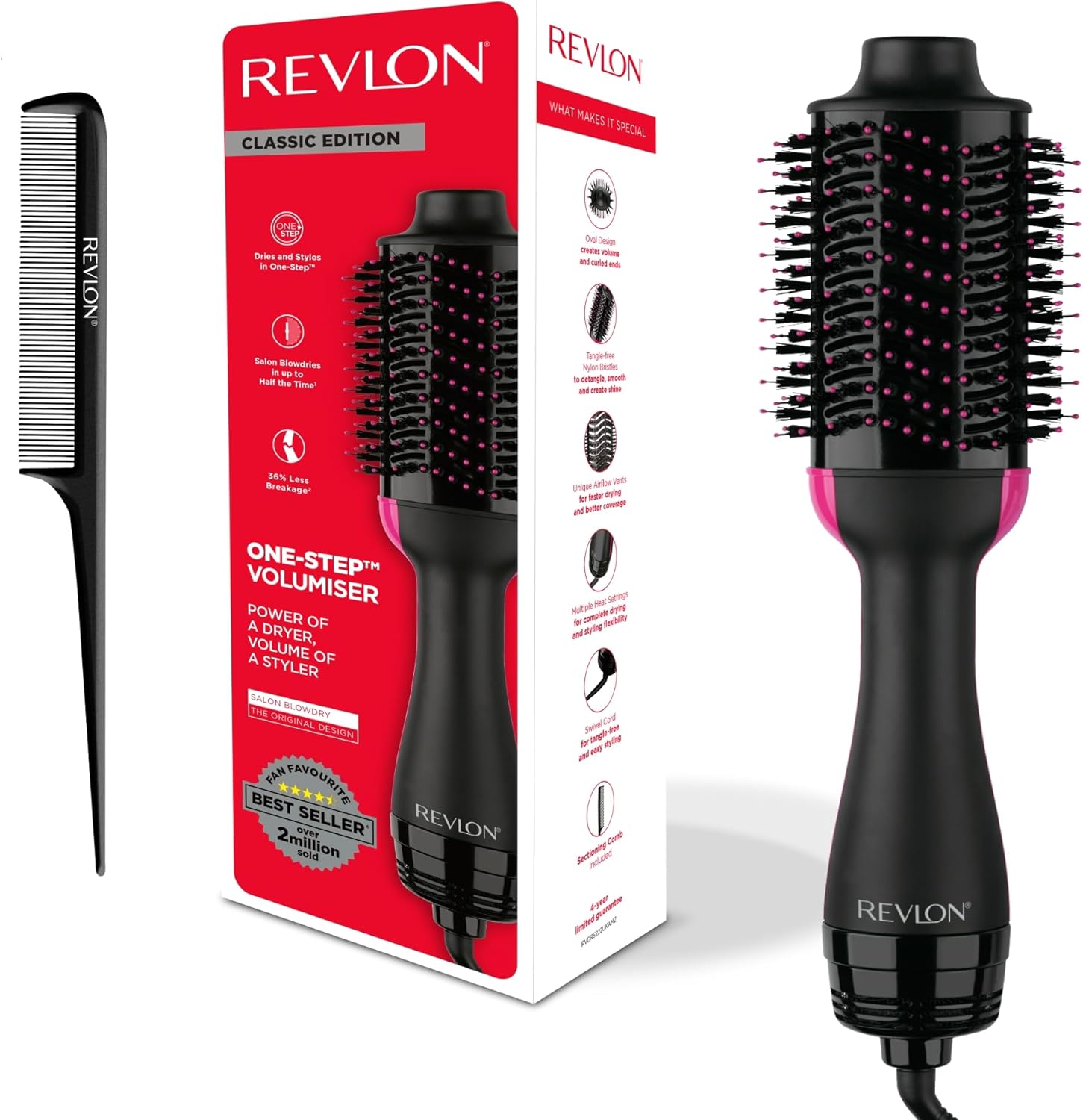 Revlon - Brosse soufflante One-Step, volume, 1100W - RVDR5222