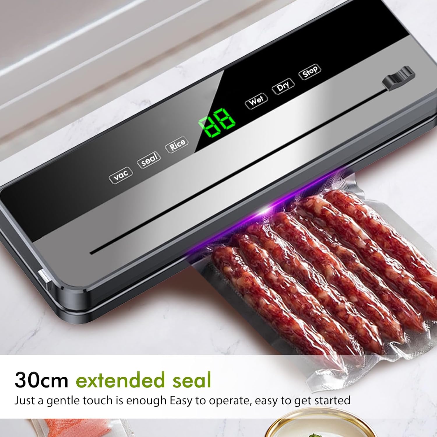 Machine sous vide alimentaire - multifonction sec/humide - 10 sacs inclus