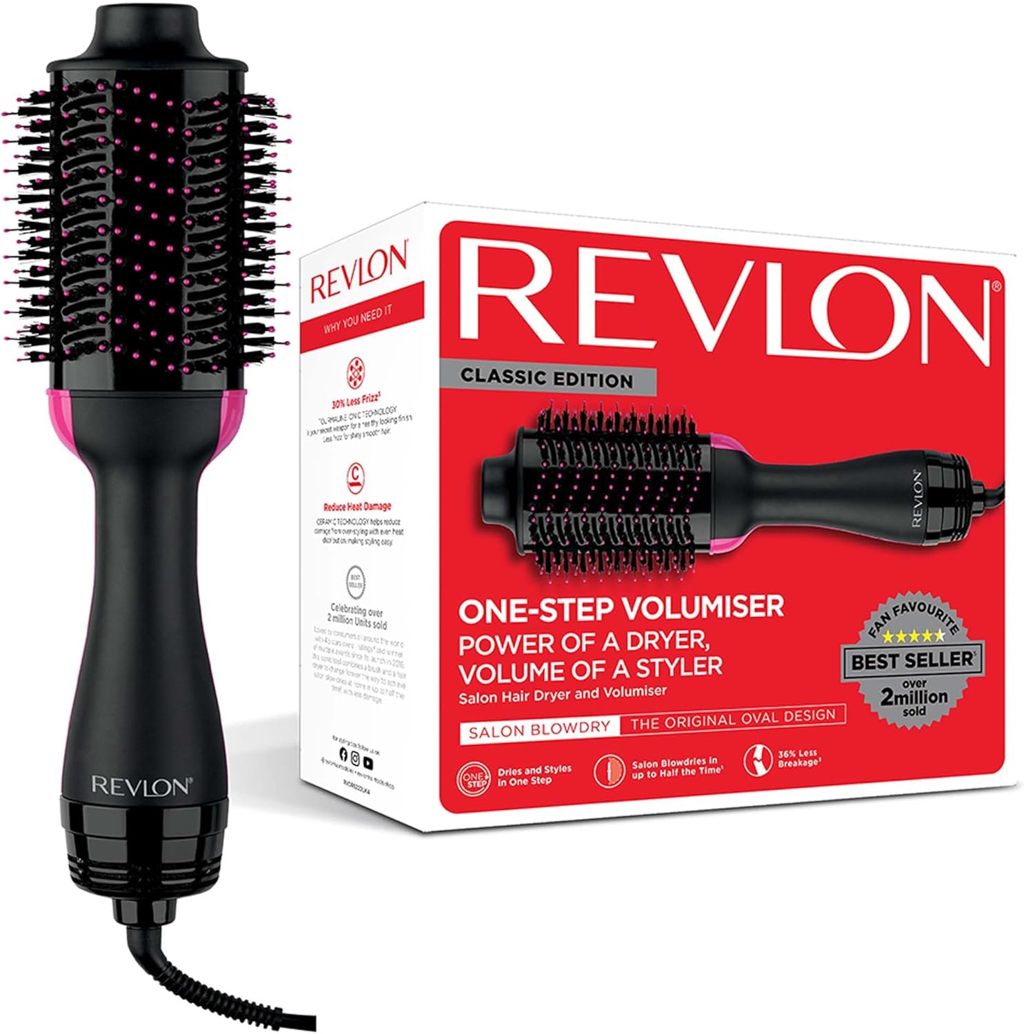 Revlon - Sèche-cheveux volumisant Salon - cheveux longs/mi-longs - ionique céramique - RVDR5222