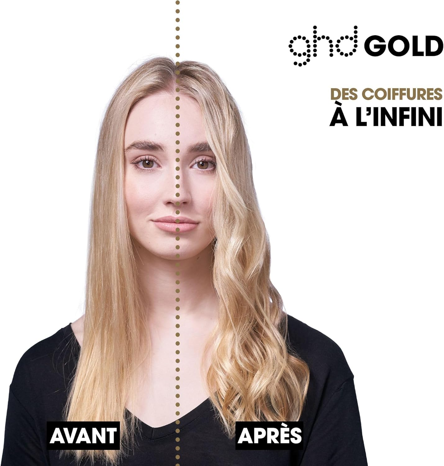 ghd - Gold - lisseur cheveux, design arrondi, 65% brillance, chauffe sans chaleur extrême