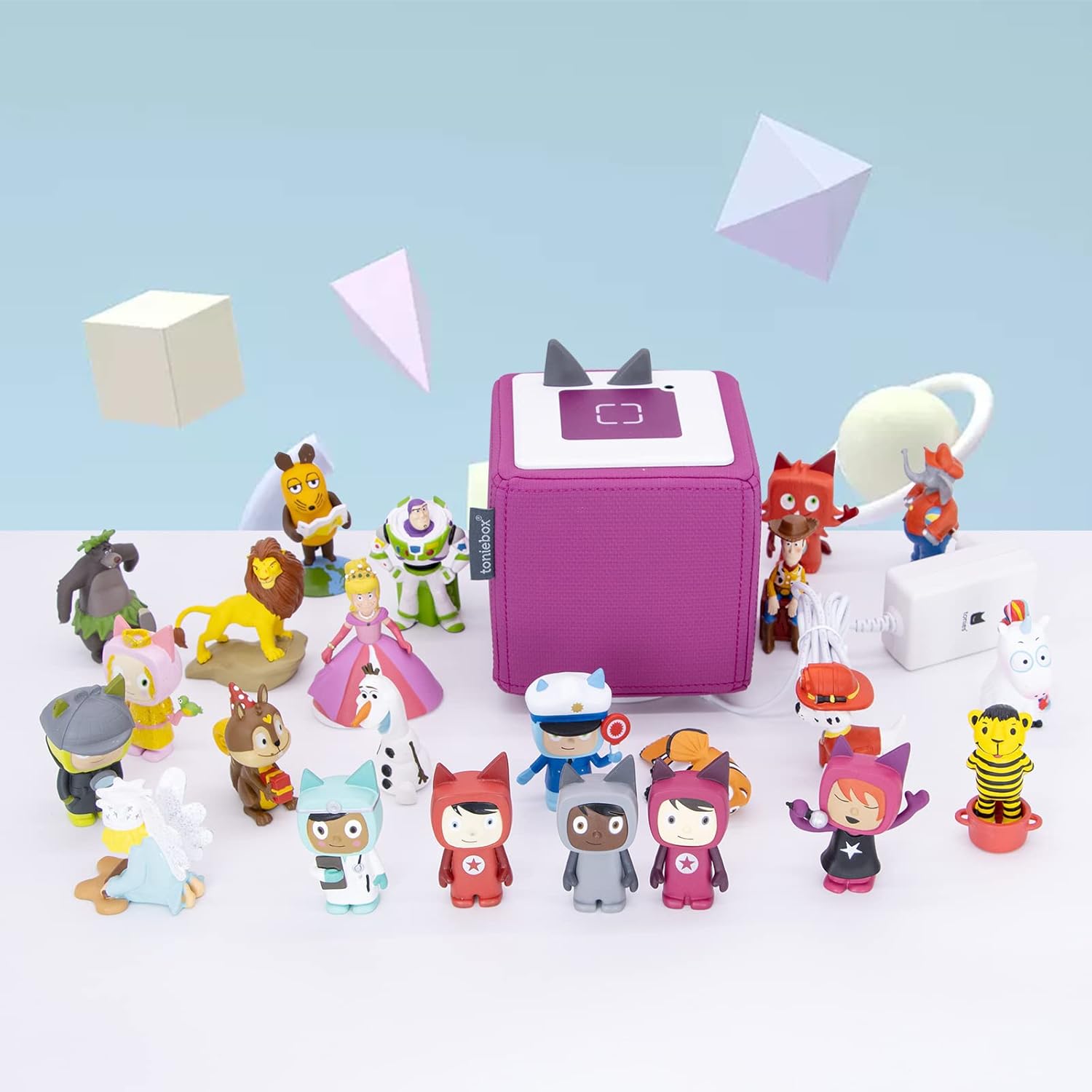 Sac de transport pour enfants - pour Toniebox - polyester rose - rangement personnages