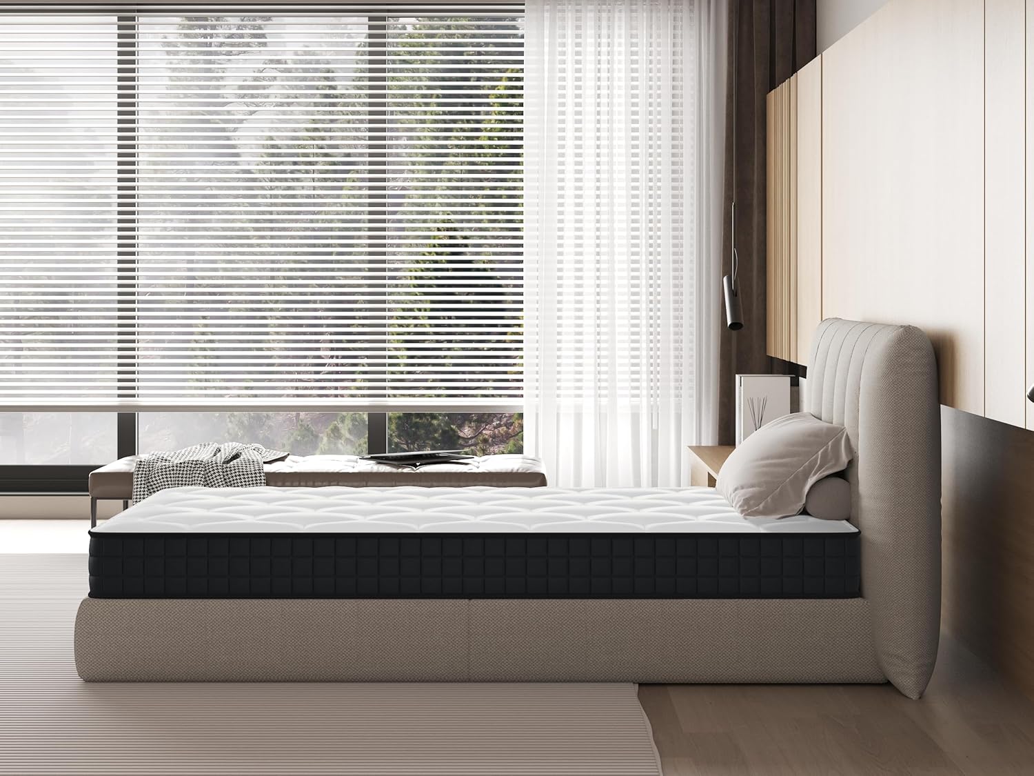 Matelas - mousse moelleuse, 90x190x14 cm, confortable, respirant