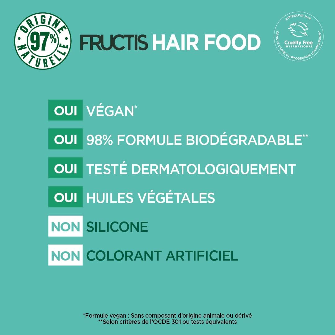 Garnier - Fructis Hair Food Soin Démêlant - 350ml x3 - hydratant aloe vera cheveux secs