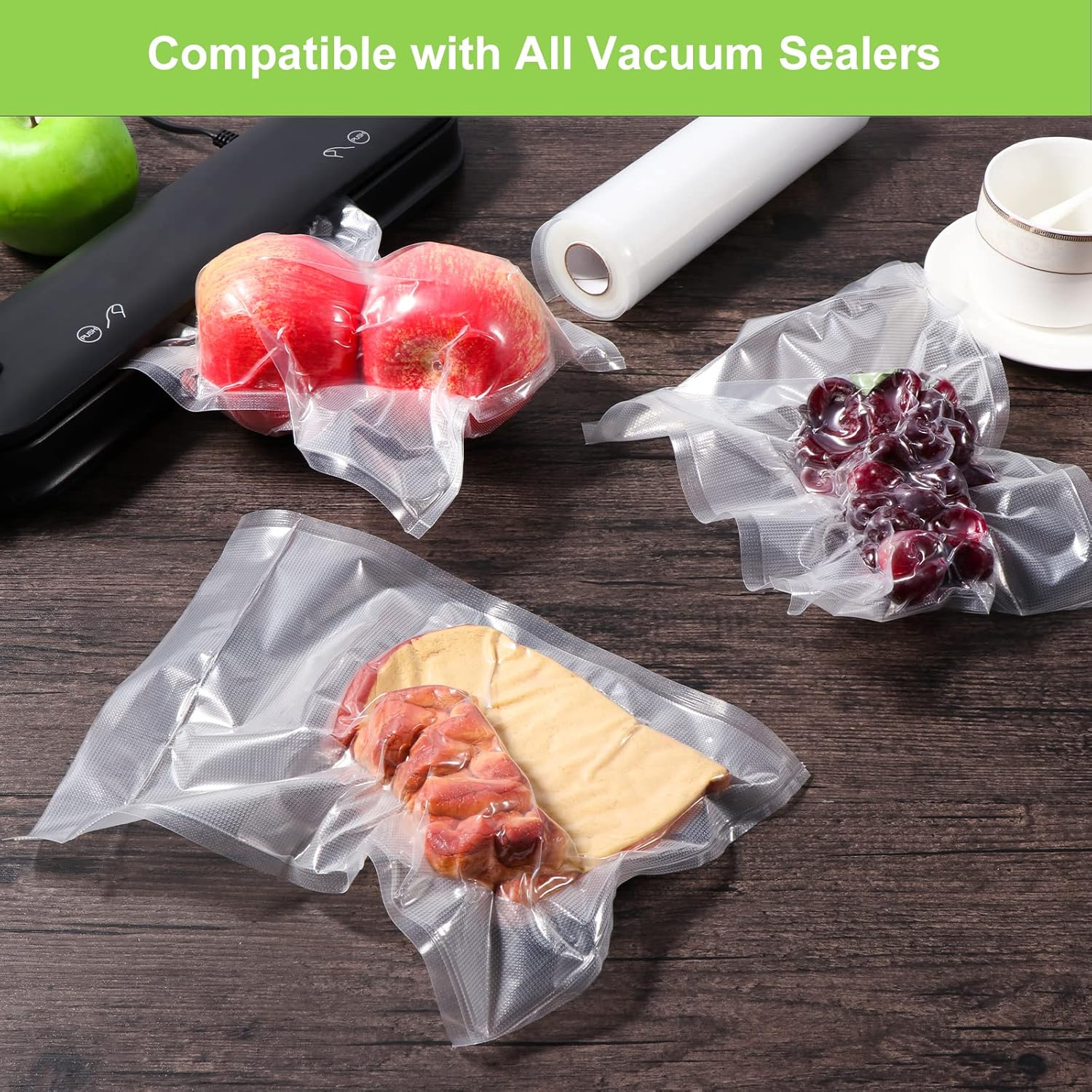 Diboniur - Sac Sous Vide Alimentaire - 2 rouleaux 28/20x500cm - Conservation et cuisson