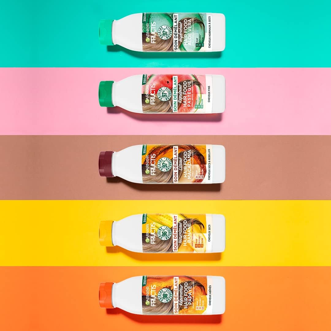 Garnier - Fructis Hair Food Soin Démêlant - 350ml x3 - hydratant aloe vera cheveux secs