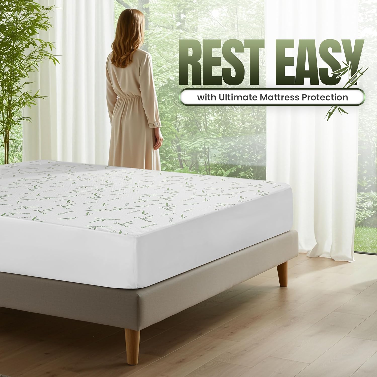 Utopia Bedding - protège-matelas visco premium - King Cal - imperméable, Oeko-Tex, respirant, élastique