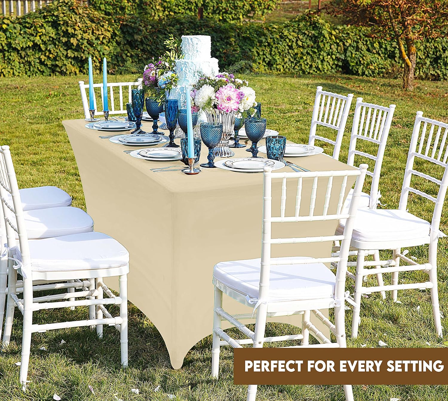 Utopia Kitchen - nappe extensible 122 cm - polyester spandex lavable