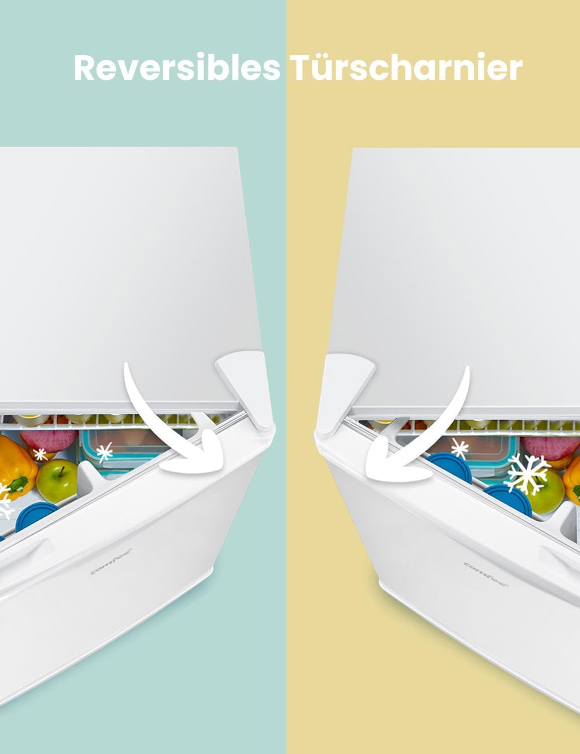 Comfee' - mini réfrigérateur 43L - compartiment congélateur, contrôle température, blanc - RCD50WH2(E)