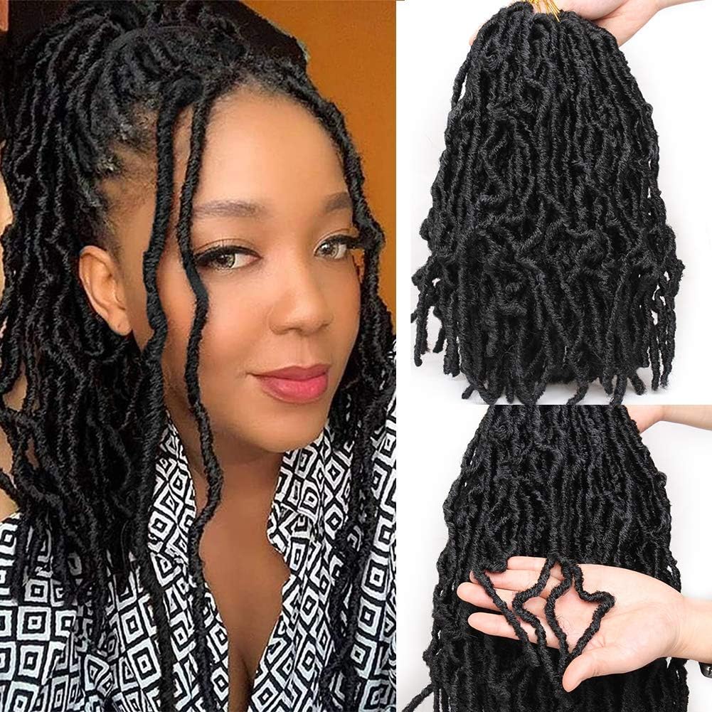 Xtrend - Faux Locs Goddess - 12 pouces - 6 packs, pré-bouclés, synthétiques, 1B#