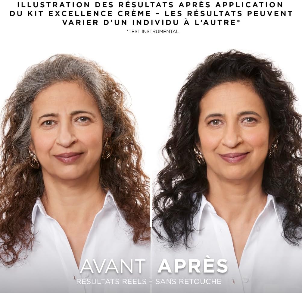 L'Oréal Paris - Excellence Crème - Blond (7) - Coloration cheveux, 100% couvre cheveux blancs