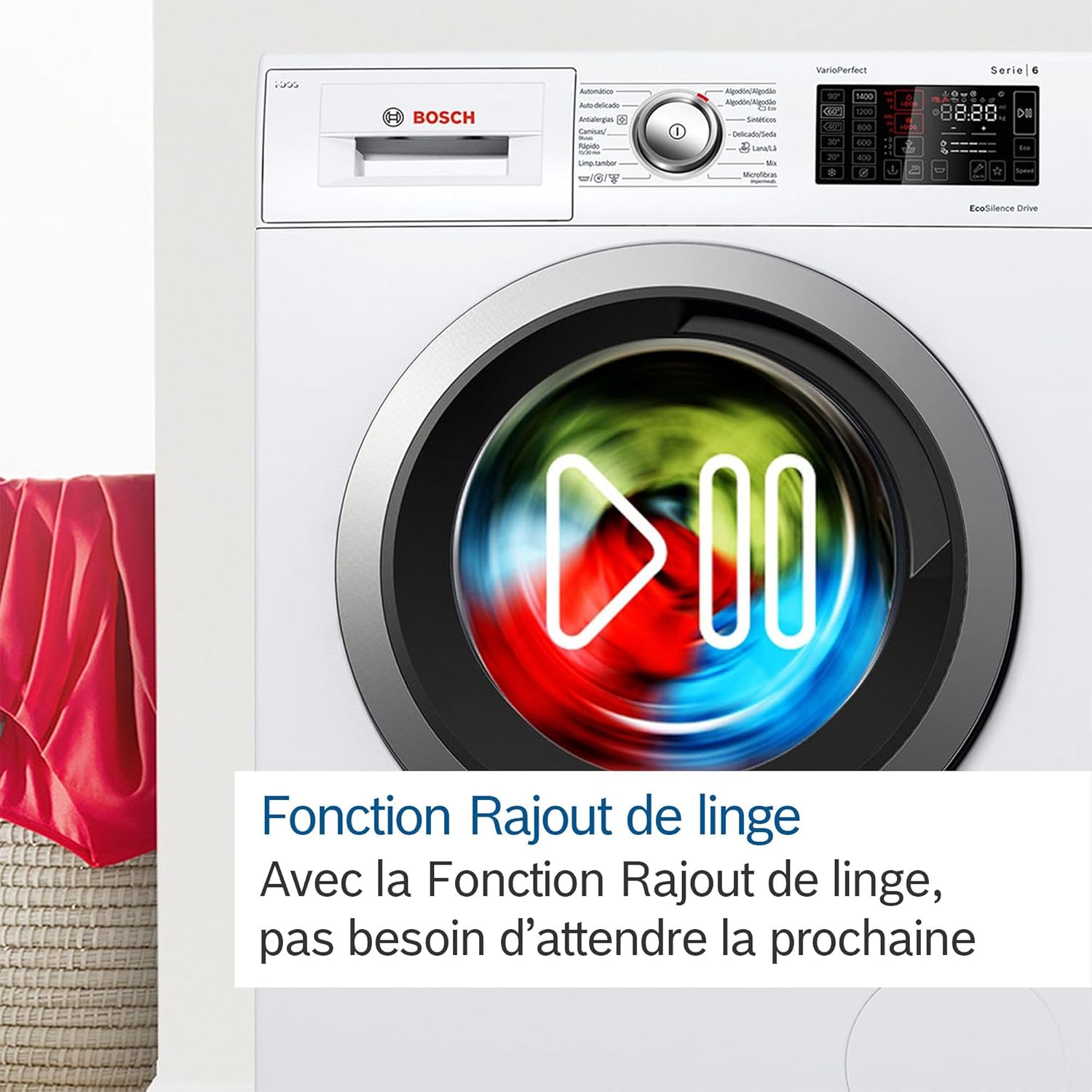 Bosch - Série 4 - 9 kg, 1400 trs/min, blanc, lave-linge hublot - WAN28209FR
